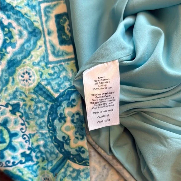 NWT Talbot’s Petite Patterned Blue Skirt Size 12P - Picture 5 of 9